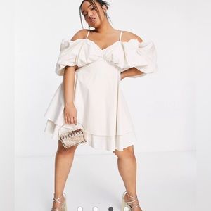 ASOS LUXE Curve bubble bardot mini dress Plus Size 22W NWT